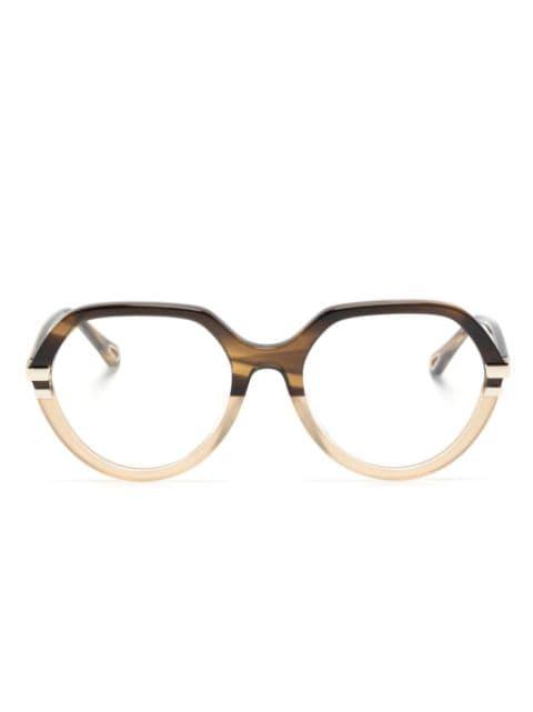 two-tone marbled glasses by CHLOE