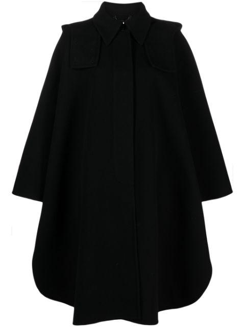 wool-blend hoodied cape by CHLOE