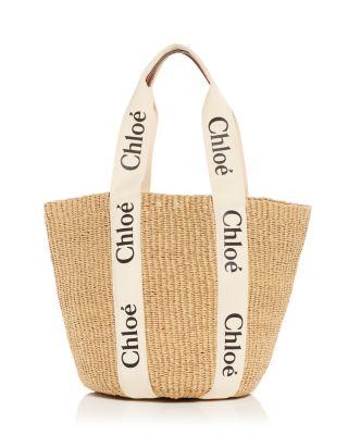x Mifuko Woody Large Woven Basket Tote by CHLOE