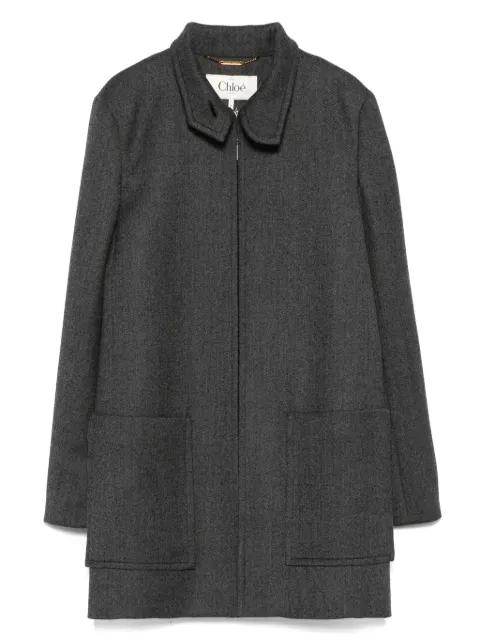 zip-up oversize coat by CHLOE