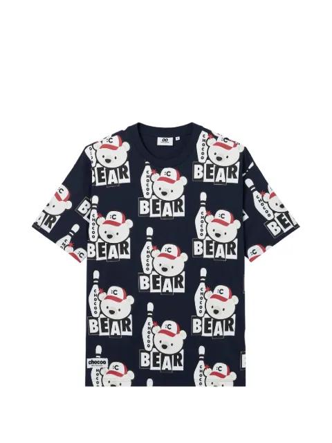 bear-print T-shirt by :CHOCOOLATE