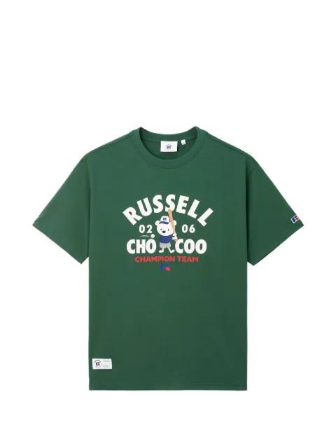 bear-print cotton T-shirt by :CHOCOOLATE