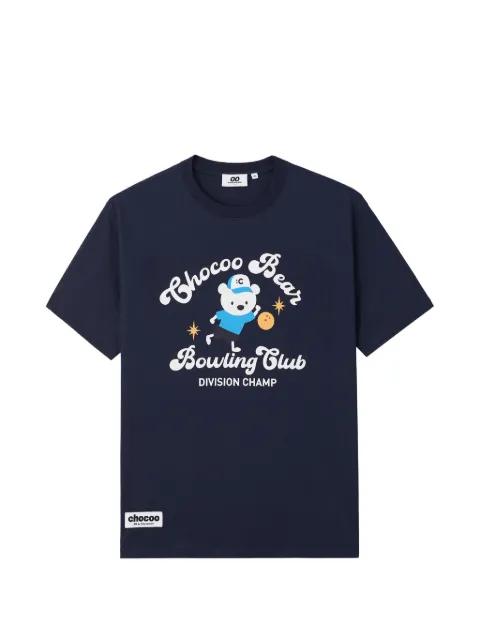 bear-print cotton T-shirt by :CHOCOOLATE