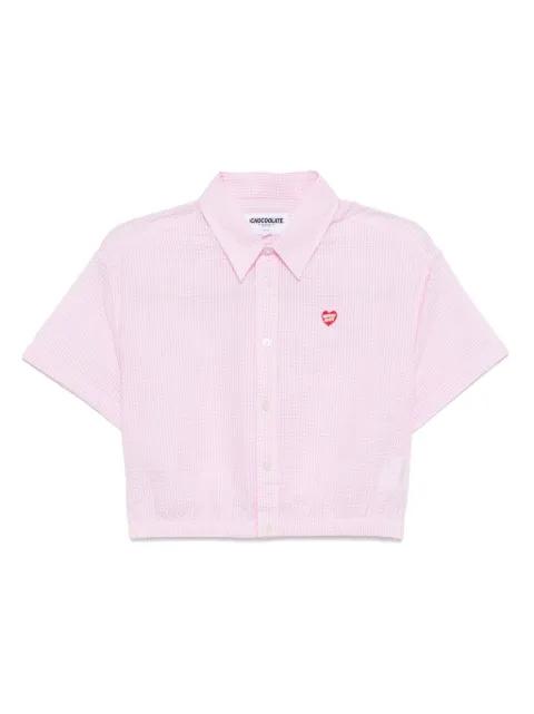 cropped shirt jacket by :CHOCOOLATE