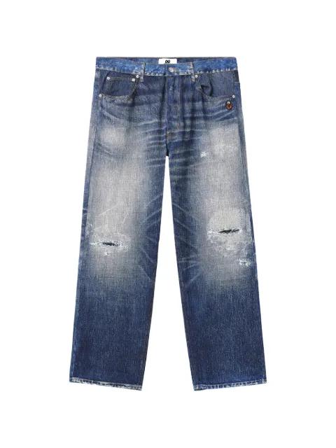 distressed faded jeans by :CHOCOOLATE