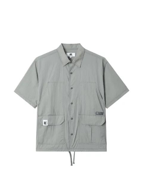 drawstring-hem short-sleeve shirt by :CHOCOOLATE