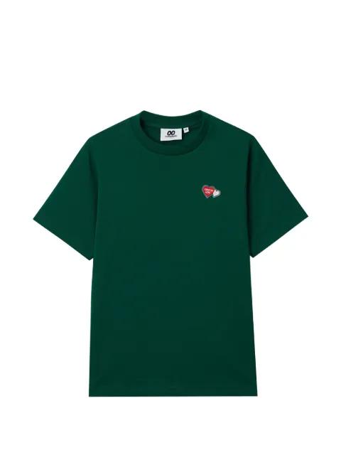 embroidered-heart T-shirt by :CHOCOOLATE