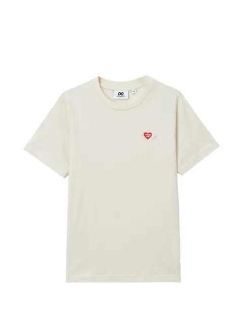 embroidered-heart T-shirt by :CHOCOOLATE