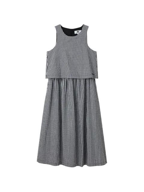 gingham tiered dress by :CHOCOOLATE