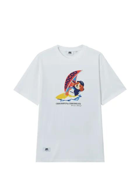 graphic-print short-sleeve T-shirt by :CHOCOOLATE