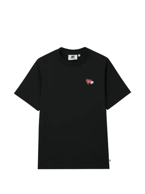 heart-appliqué T-shirt by :CHOCOOLATE