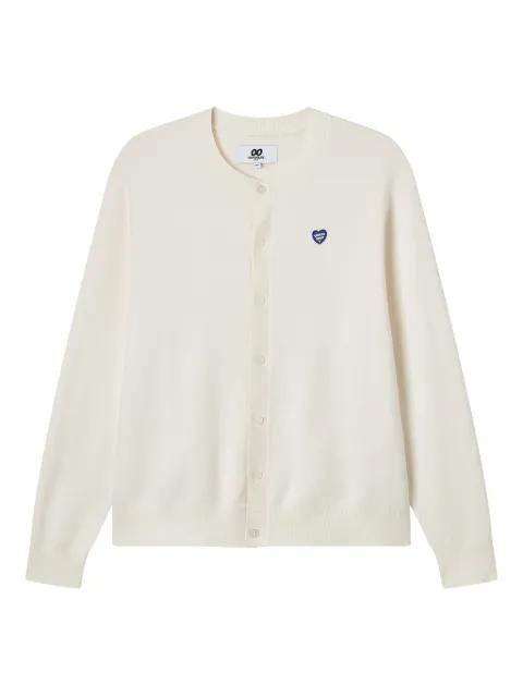 heart-embroidered cardigan by :CHOCOOLATE