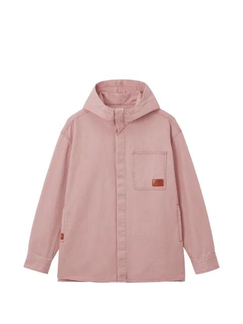 hoodied embroidered jacket by :CHOCOOLATE