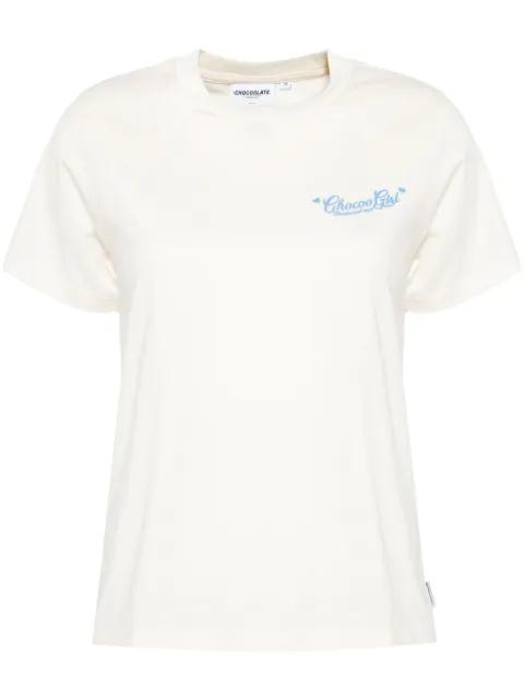 logo-embrodiered T-shirt by :CHOCOOLATE