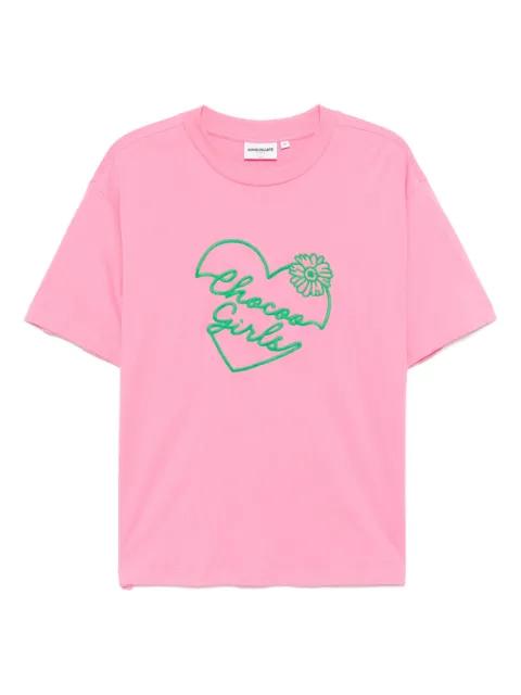 logo-embroidered T-shirt by :CHOCOOLATE