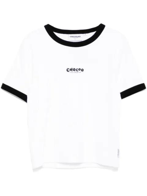 logo-embroidered T-shirt by :CHOCOOLATE