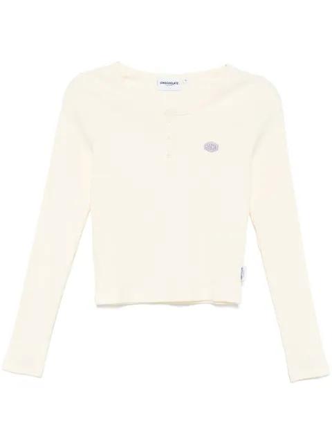 logo-embroidered T-shirt by :CHOCOOLATE