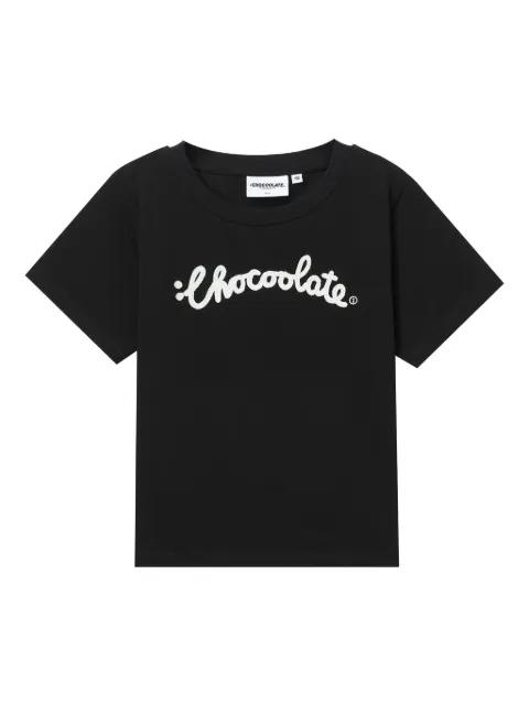 logo-embroidered T-shirt by :CHOCOOLATE