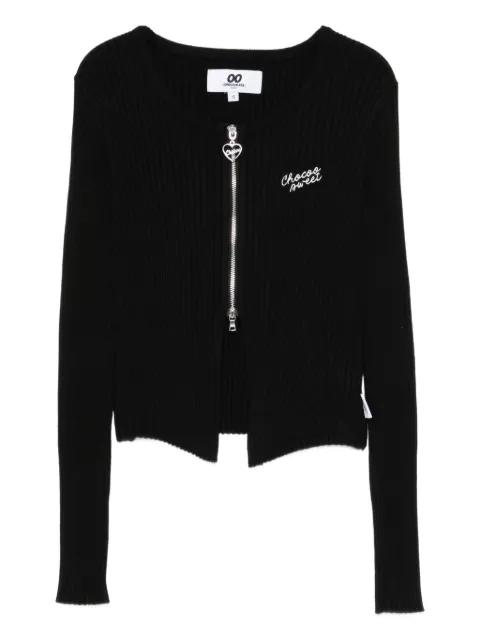 logo-embroidered blouse by :CHOCOOLATE