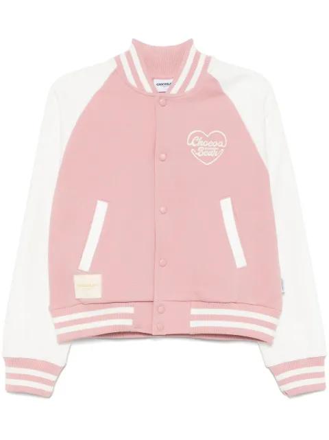 logo-embroidered bomber jacket by :CHOCOOLATE