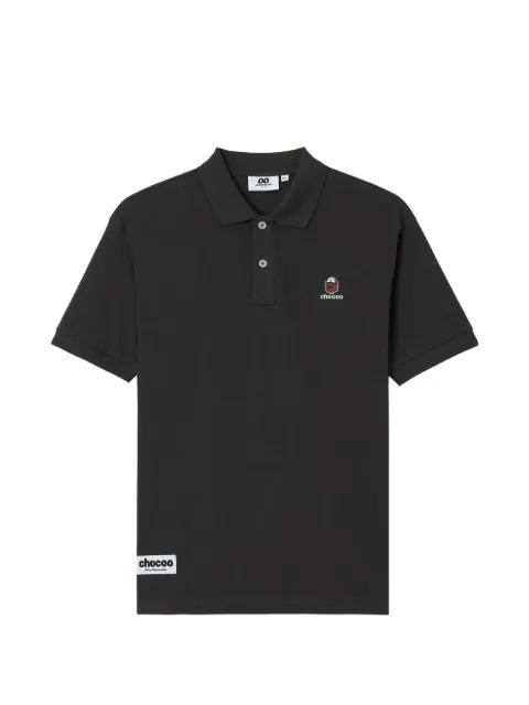 logo-embroidered cotton polo shirt by :CHOCOOLATE