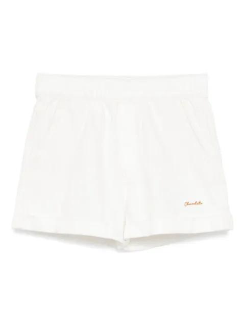 logo-embroidered denim short by :CHOCOOLATE