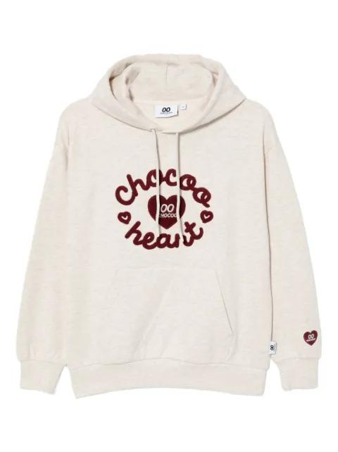 logo-embroidered hoodie by :CHOCOOLATE