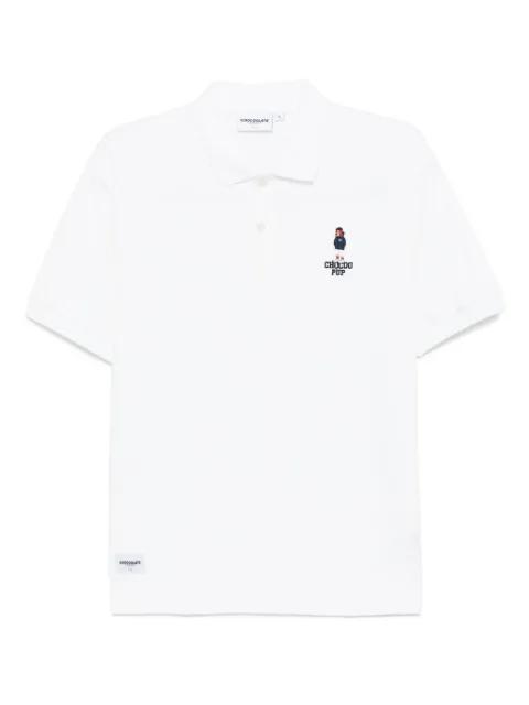 logo-embroidered polo shirt by :CHOCOOLATE