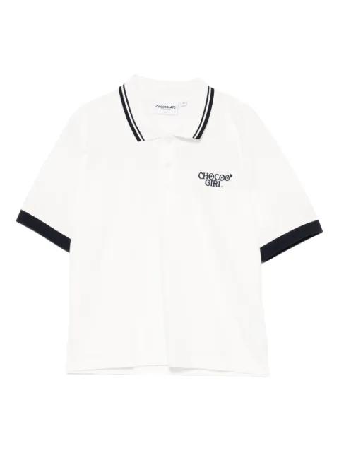 logo-embroidered polo shirt by :CHOCOOLATE