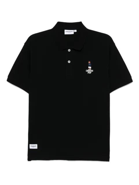 logo-embroidered polo shirt by :CHOCOOLATE