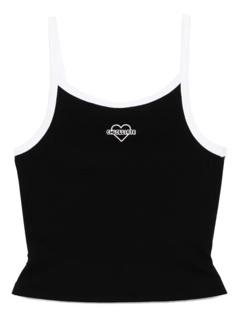logo-embroidered tank top by :CHOCOOLATE