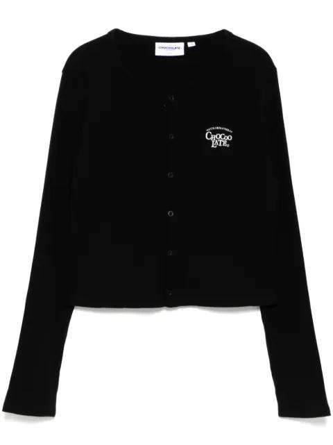 logo-embroidered top by :CHOCOOLATE