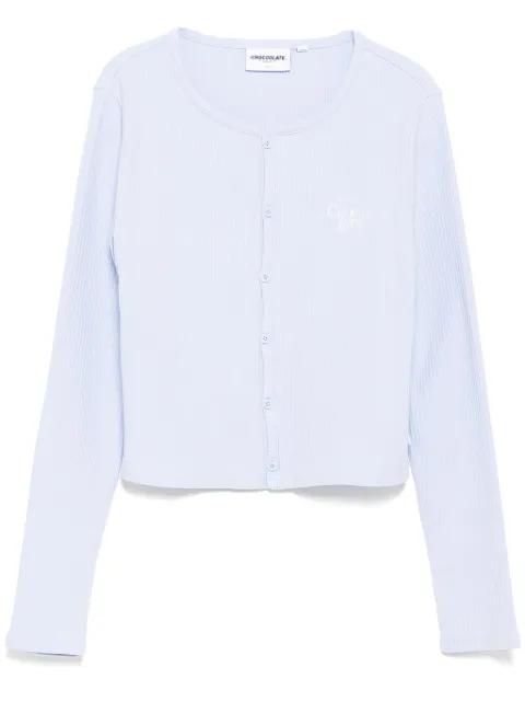 logo-embroidered top by :CHOCOOLATE