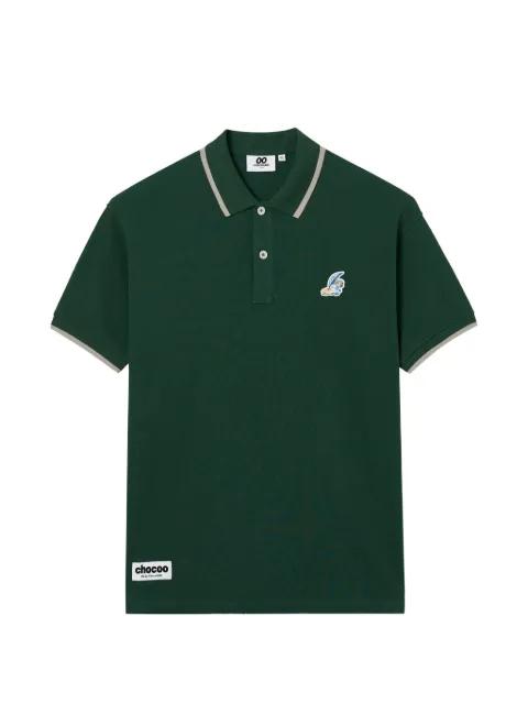 logo-patch polo shirt by :CHOCOOLATE