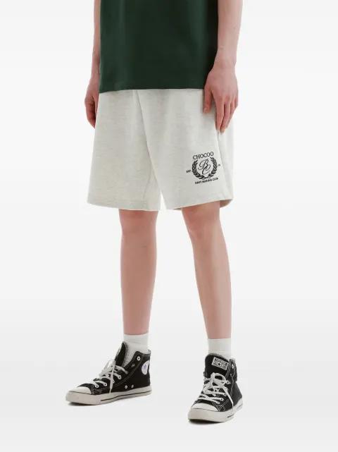 logo patch shorts by :CHOCOOLATE