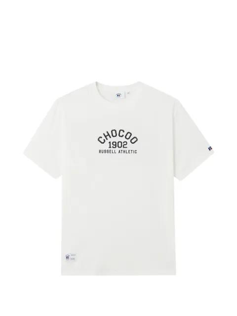 logo-print cotton T-shirt by :CHOCOOLATE