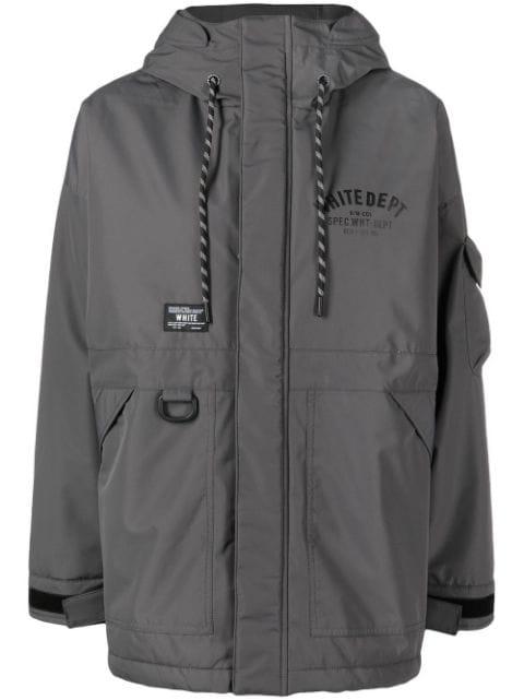 logo-print hoodied jacket by :CHOCOOLATE