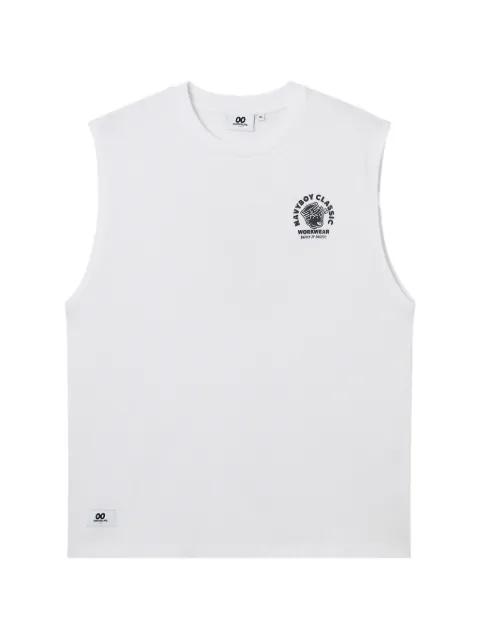 logo-print tank by :CHOCOOLATE