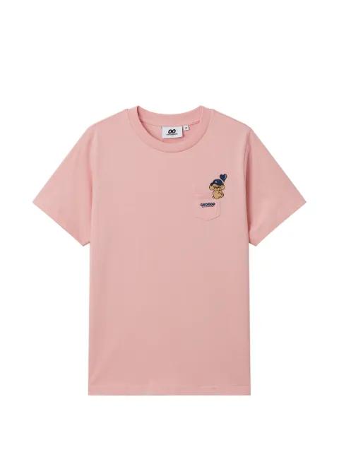 pocket-detail graphic T-shirt by :CHOCOOLATE