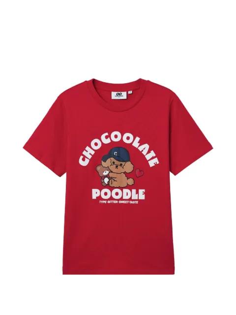 poodle-graphic T-shirt by :CHOCOOLATE