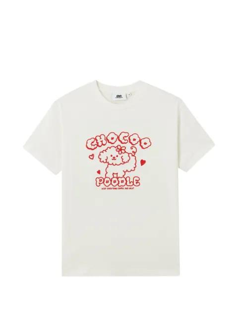 poodle print T-shirt by :CHOCOOLATE
