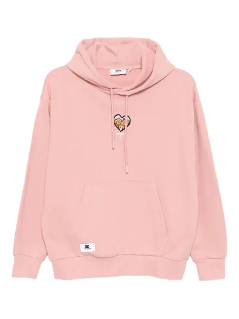 puppy-embroidered hoodie by :CHOCOOLATE