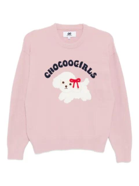 puppy-print jumper by :CHOCOOLATE