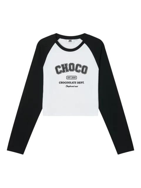 raglan-sleeve cropped T-shirt by :CHOCOOLATE