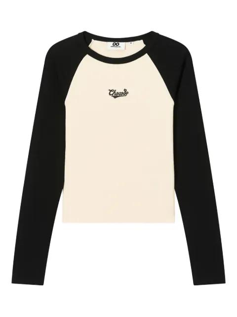 raglan-sleeve logo T-shirt by :CHOCOOLATE