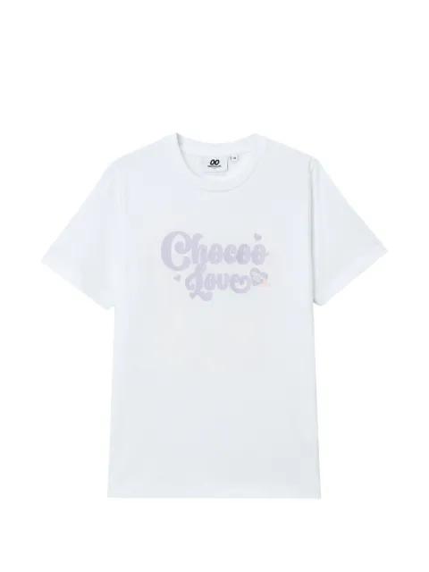 short-sleeve logo-embroidered T-shirt by :CHOCOOLATE
