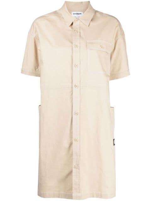 short-sleeve shirt dress by :CHOCOOLATE