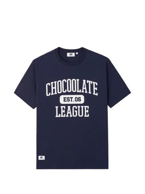 slogan-print T-shirt by :CHOCOOLATE