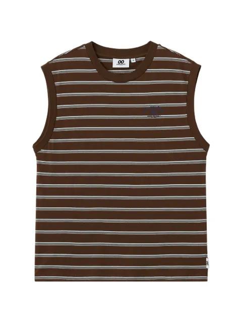 stripe-pattern vest by :CHOCOOLATE