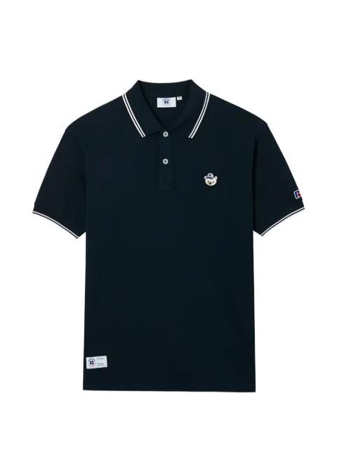striped embroidered polo shirt by :CHOCOOLATE